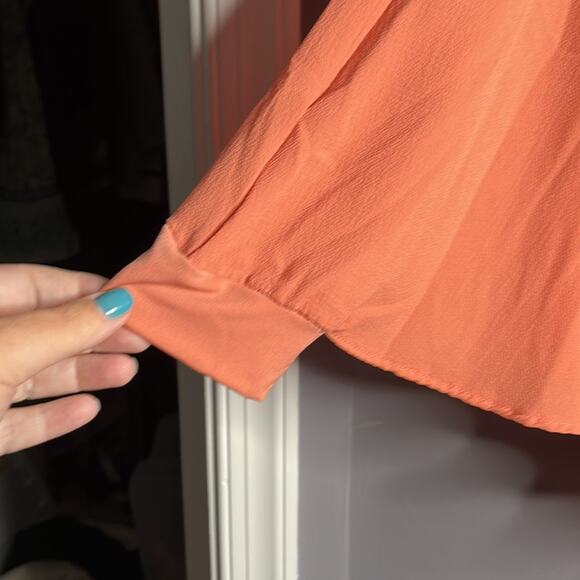 Zara Coral Batwing Sleeve Blouse Size Small - Picture 3 of 7